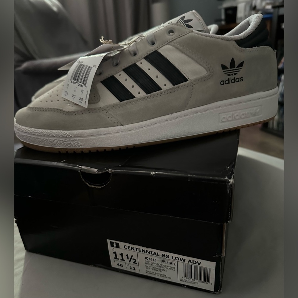 Adidas Centennial BS Low ADV Gray & Black Sneakers